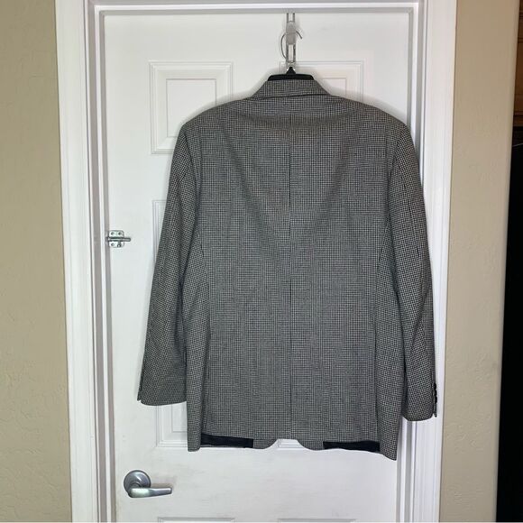 Oscar De La Renta Jacket Black & White Check Size 42R - Picture 9 of 13